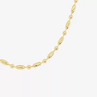 Silver Reflections 14K Gold Over Brass 16 Inch Bead Chain Necklace