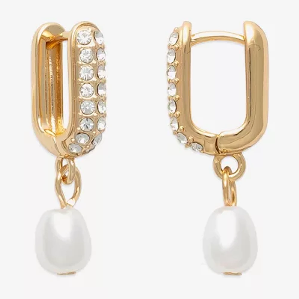 Mixit Hypoallergenic Gold Tone Simulated Pearl Drop Earrings