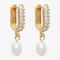 Mixit Hypoallergenic Gold Tone Simulated Pearl Drop Earrings