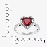 Lab Created Red Ruby Sterling Silver Heart 3-pc. Jewelry Set