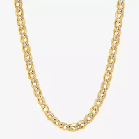 Made in Italy 14K Gold 18 Inch Hollow Curb Chain Necklace