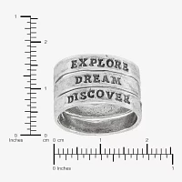 Dream; Explore; Discover Womens Sterling Silver Ring Sets