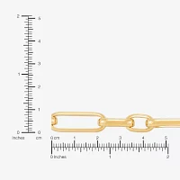 18K Gold Over Silver 8 1/2 Inch Hollow Box Link Bracelet