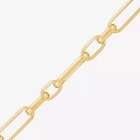 18K Gold Over Silver 8 1/2 Inch Hollow Box Link Bracelet