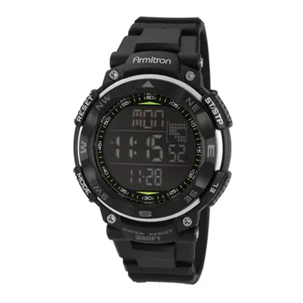 Armitron Pro Sport Mens Digital Black Strap Watch 40/8254blk