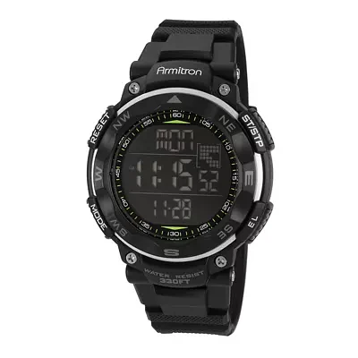 Armitron Pro Sport Mens Digital Black Strap Watch 40/8254blk