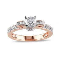 1/2 CT.T.W. Natural Diamond 14K Rose Gold Engagement Ring