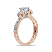 1/2 CT.T.W. Natural Diamond 14K Rose Gold Engagement Ring