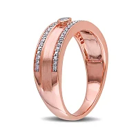 1/5 CT.T.W. Natural Diamond 10K Rose Gold Wedding Band