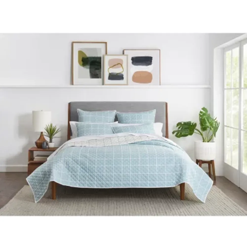 Fieldcrest Windowpane Reversible Euro Sham