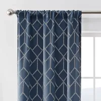 Eclipse Kerry Geo Diamond Rod Pocket Energy Saving Blackout Set of 2 Curtain Panel