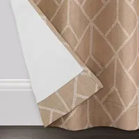 Eclipse Kerry Geo Diamond Rod Pocket Energy Saving Blackout Set of 2 Curtain Panels