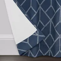 Eclipse Kerry Geo Diamond Rod Pocket Energy Saving Blackout Set of 2 Curtain Panel