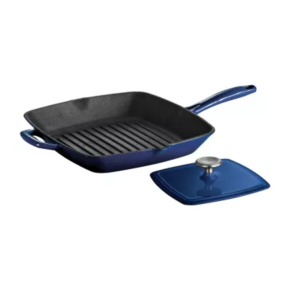 Tramontina® Gourmet 11" Enameled Cast Iron Grill Pan + Press