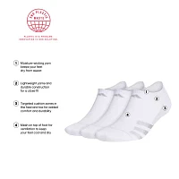 adidas Superlite 3 Pair No Show Socks Mens