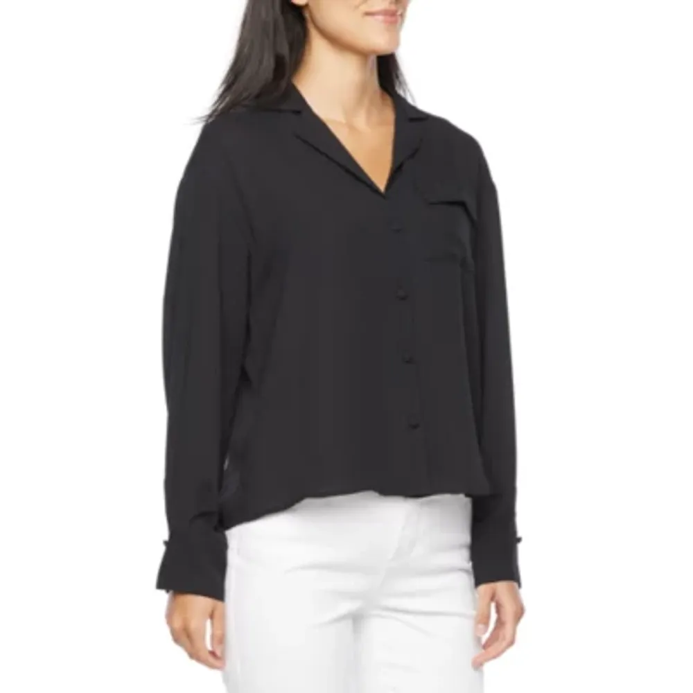 Worthington Tall Womens Long Sleeve Regular Fit Button-Down Shirt