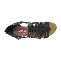 Pop Tristen Womens Adjustable Strap Footbed Sandals