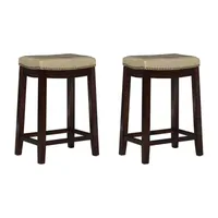 Covewood 2-pc. Counter Height Upholstered Bar Stool