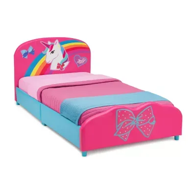JoJo Siwa Pink Upholstered Kids Twin Toddler Bed