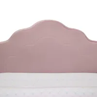 Upholstered Platform Twin Toddler Bed in Velvety