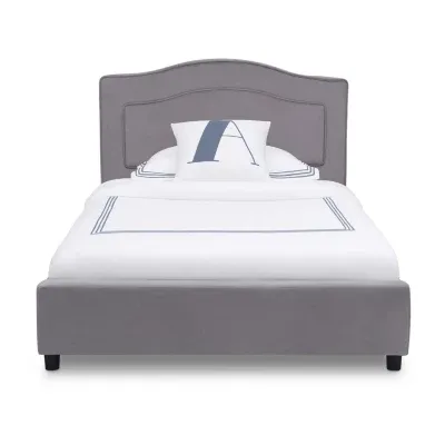 Upholstered Platform Twin Toddler Bed in Gray
