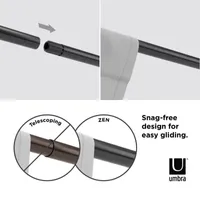 Umbra Zen 1 IN Adjustable Curtain Rod Set