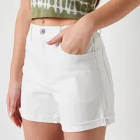 Arizona Womens High Rise Denim Short-Juniors