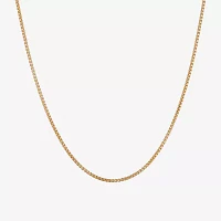 Made in Italy 14K Gold 20 - 22 Inch Hollow Box Chain Necklace