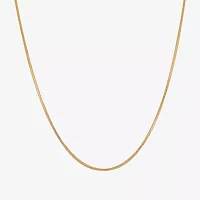 Made in Italy 14K Gold 20 Inch Solid Wheat Chain Necklace