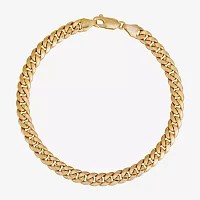 Made in Italy 14K Gold 24 Inch Semisolid Cuban Chain Necklace