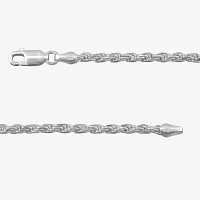 Made in Italy Sterling Silver 7.5 Inch Solid Rope Chain Bracelet