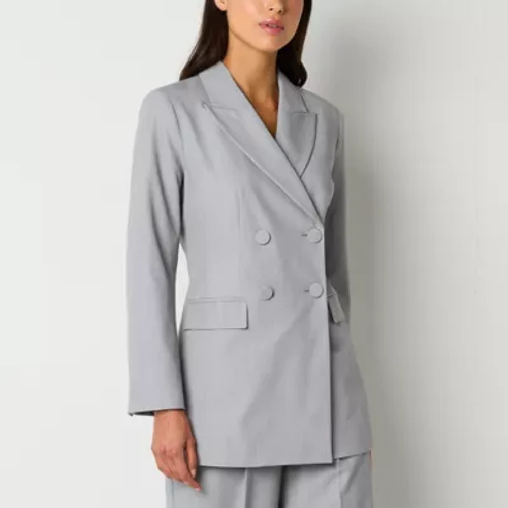 Worthington Womens Regular Fit Double Breasted Blazers