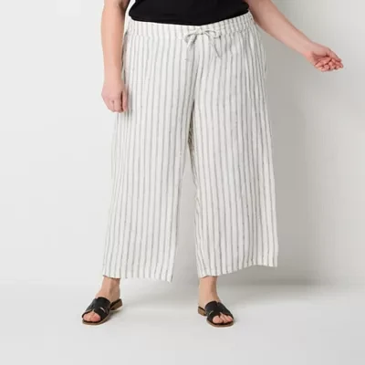 Liz Claiborne Mid Rise Plus Cropped Pants