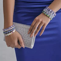 Monet Jewelry Glass Oval Stretch Bracelet