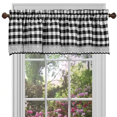 Buffalo Check Rod Pocket Tailored Valance