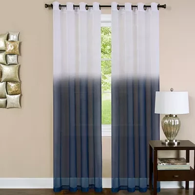 Essence Grommet Top Sheer Single Curtain Panels