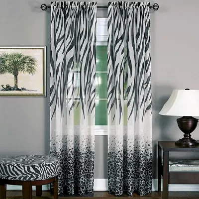 Kenya Rod Pocket Sheer Single Curtain Panels
