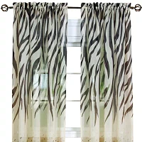 Kenya Rod Pocket Sheer Single Curtain Panels