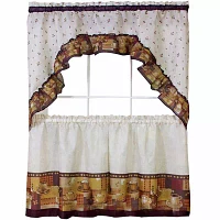 Rod Pocket Kitchen Curtain Window Set