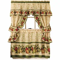 Rod Pocket Kitchen Curtain Window Set