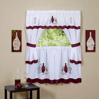 Cabernet 3-pc. Rod Pocket Kitchen Curtain Window Set