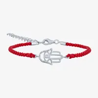 Womens Diamond Accent Diamond Sterling Silver Cord Bracelet