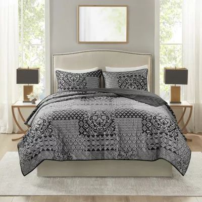 Madison Park Paxton Jacquard 3-pc. Reversible Coverlet Set