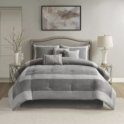 Madison Park William 7-pc. Faux Suede Comforter Set with Shams