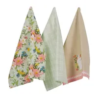 Design Imports Asst Spring Bouquet Bunny 3-pc. Dish Cloths