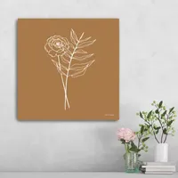 Lumaprints White Floral Line Drawing Canvas Art