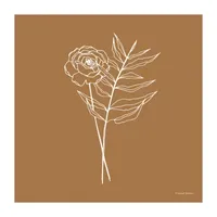 Lumaprints White Floral Line Drawing Canvas Art