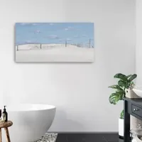 Lumaprints White Sandy Shore Coastal Canvas Art