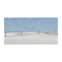 Lumaprints White Sandy Shore Coastal Canvas Art