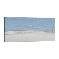 Lumaprints White Sandy Shore Coastal Canvas Art